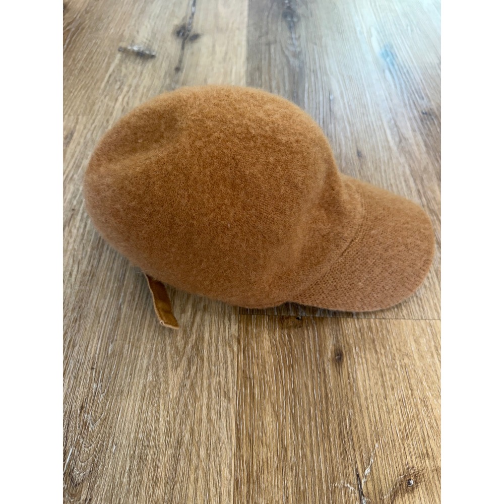 Wyeth Wool‎ Blend Fuzzy Baseball Cap Womens OS Camel Brown Adjustable Excellent - Picture 4 of 5